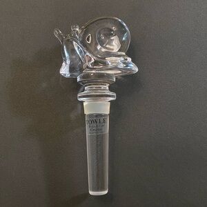 Towle Full Lead Crystal Snail Bottle Stopper w/ original sticker~Made In Austria